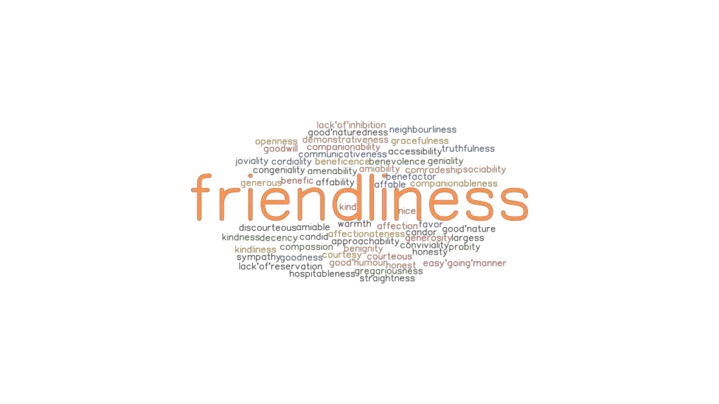 FRIENDLINESS Synonyms And Related Words What Is Another Word For 