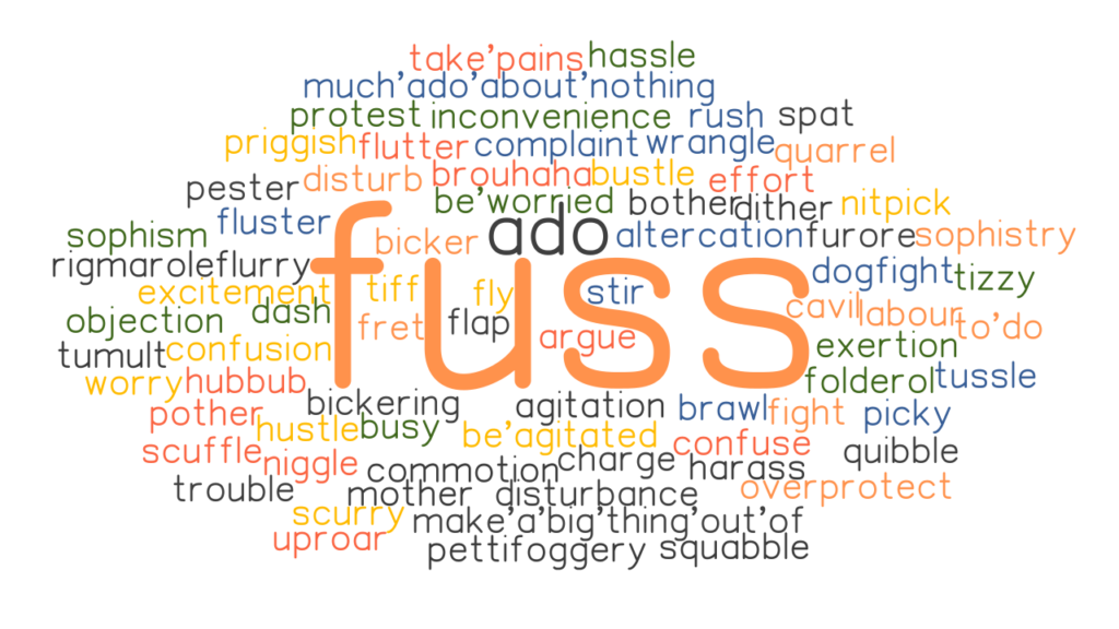 FUSS Synonyms and Related Words. What is Another Word for FUSS