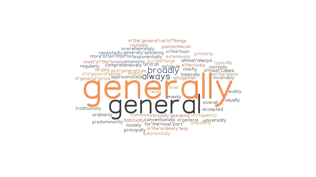 GENERALLY Synonyms And Related Words What Is Another Word For 