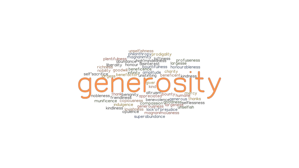 what are the synonyms of generosity