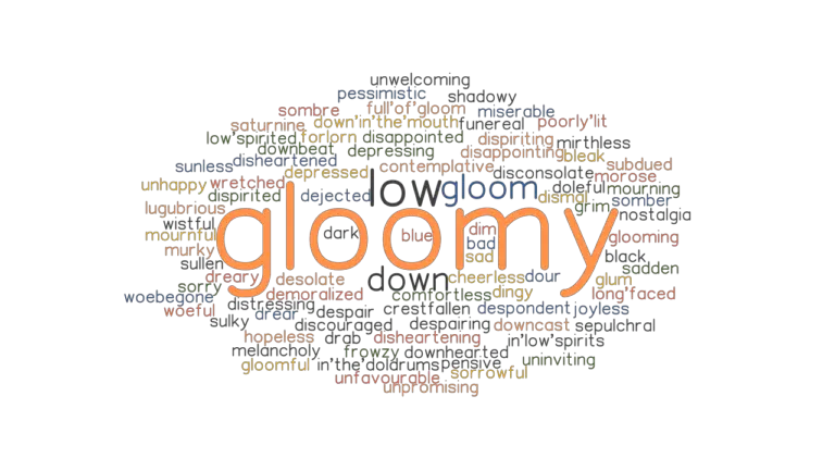 GLOOMY Synonyms And Related Words What Is Another Word For GLOOMY 