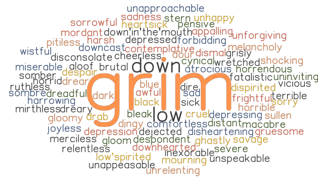 GRIM Synonyms And Related Words What Is Another Word For GRIM 