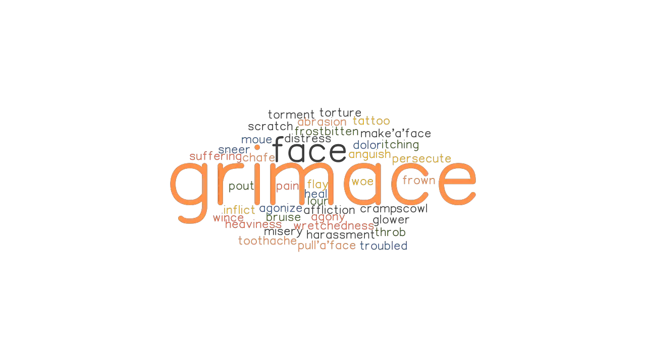 GRIMACE: Synonyms and Related Words. What is Another Word for GRIMACE