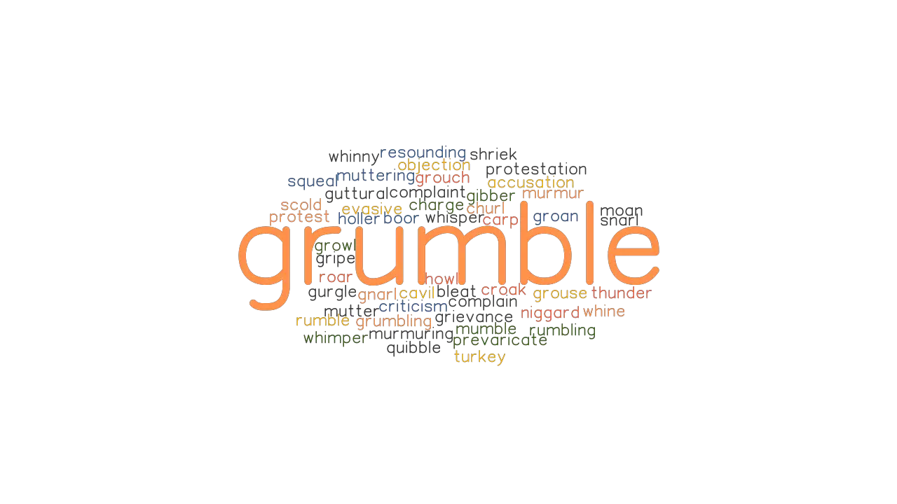 GRUMBLE Synonyms And Related Words What Is Another Word For GRUMBLE 