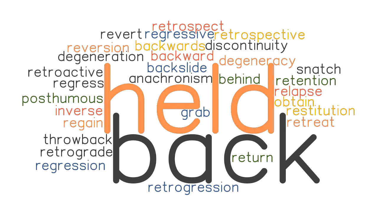 HELD BACK Synonyms And Related Words What Is Another Word For HELD 