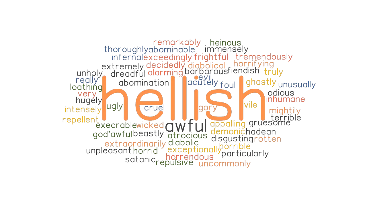 HELLISH Synonyms And Related Words What Is Another Word For HELLISH 