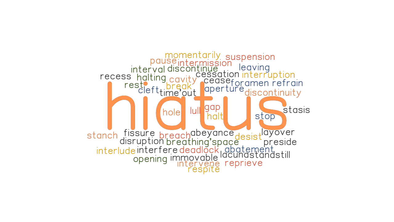 HIATUS Synonyms And Related Words What Is Another Word For HIATUS GrammarTOP