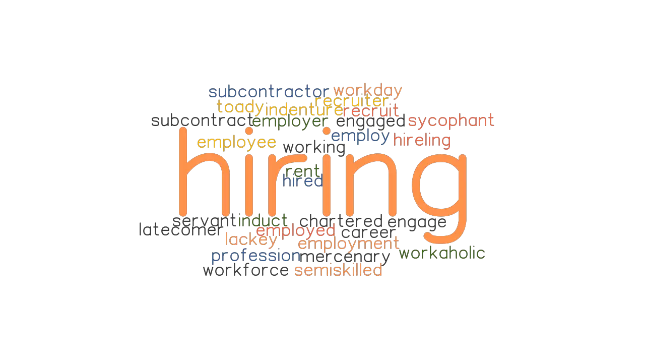 HIRING Synonyms And Related Words What Is Another Word For HIRING 