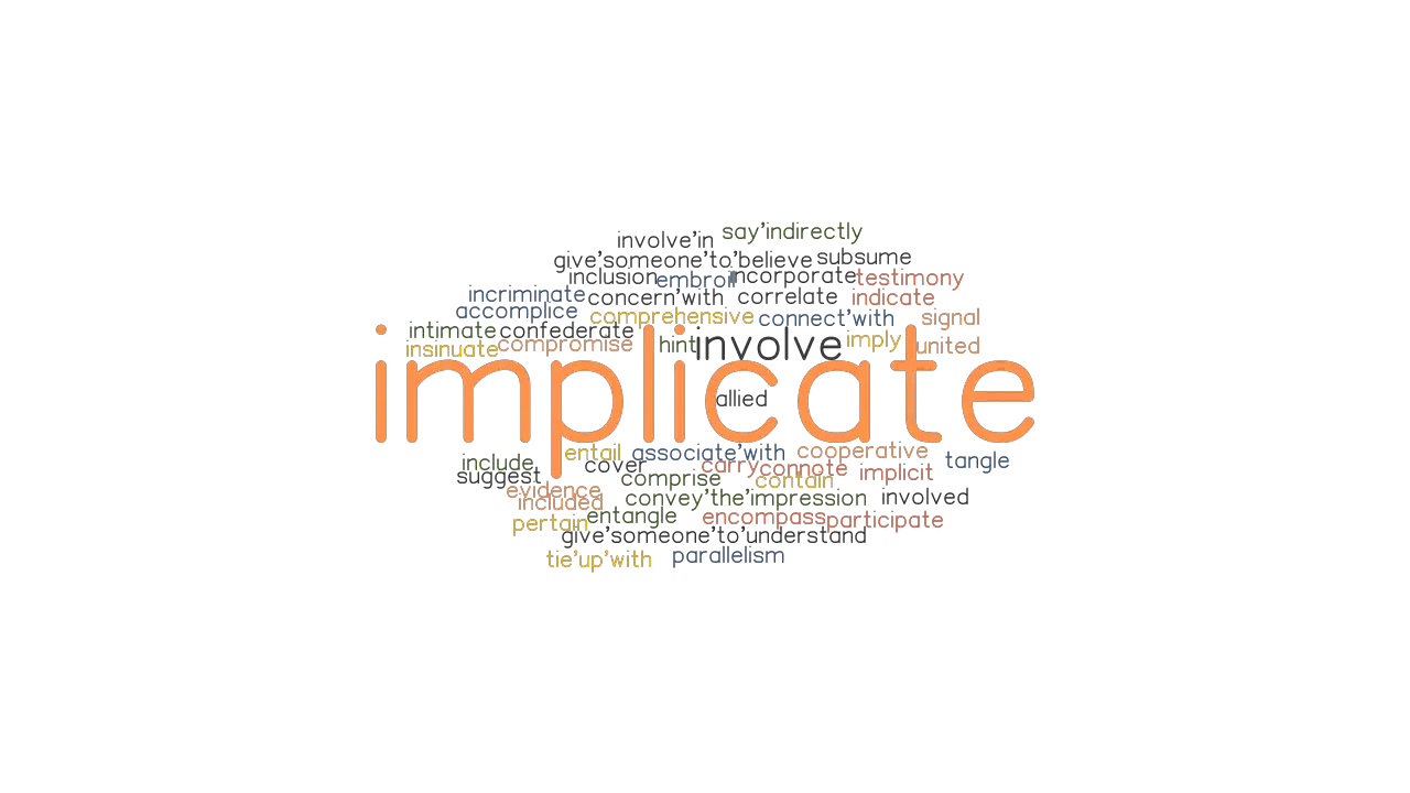 IMPLICATE Synonyms And Related Words What Is Another Word For 