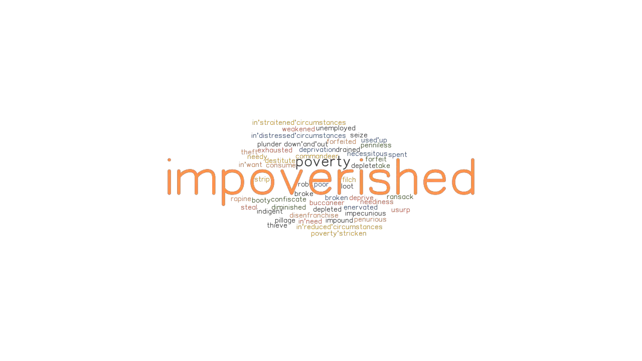 IMPOVERISHED Synonyms And Related Words What Is Another Word For 