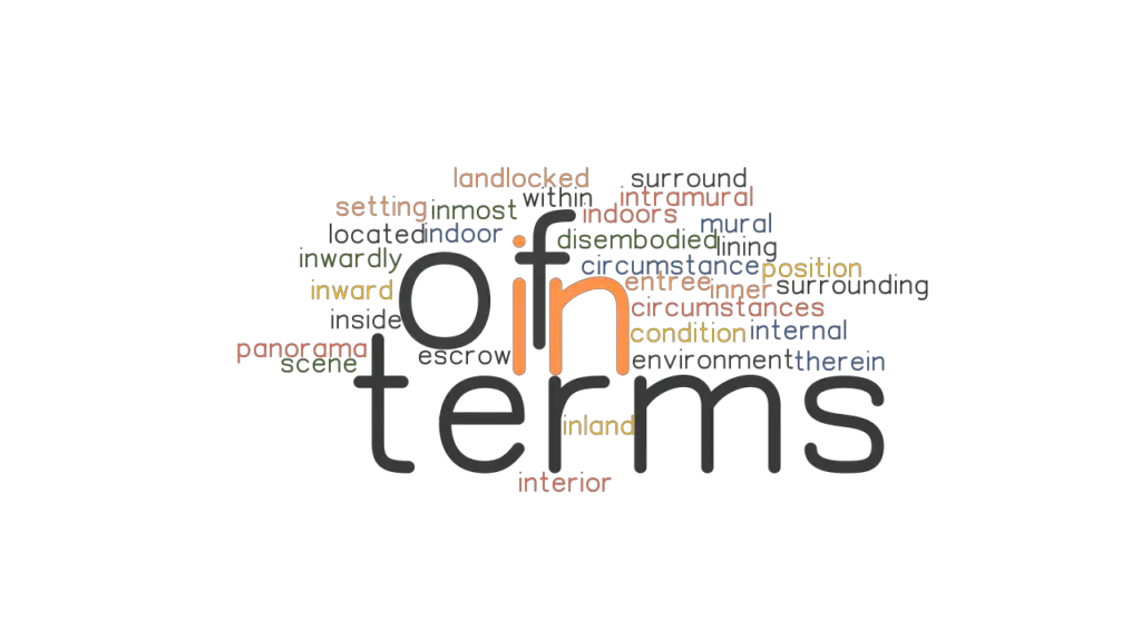 IN TERMS OF Synonyms And Related Words What Is Another Word For IN 