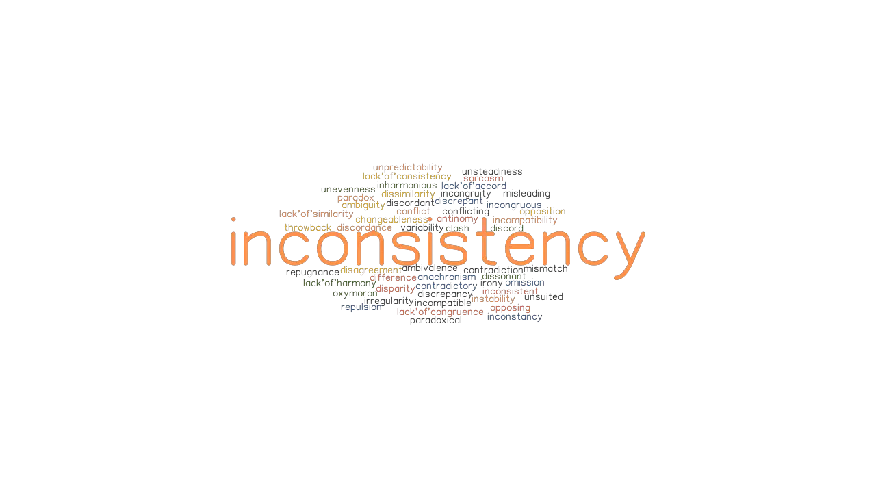 INCONSISTENCY Synonyms And Related Words What Is Another Word For 