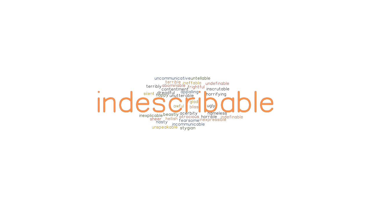 INDESCRIBABLE Synonyms and Related Words. What is Another Word ...