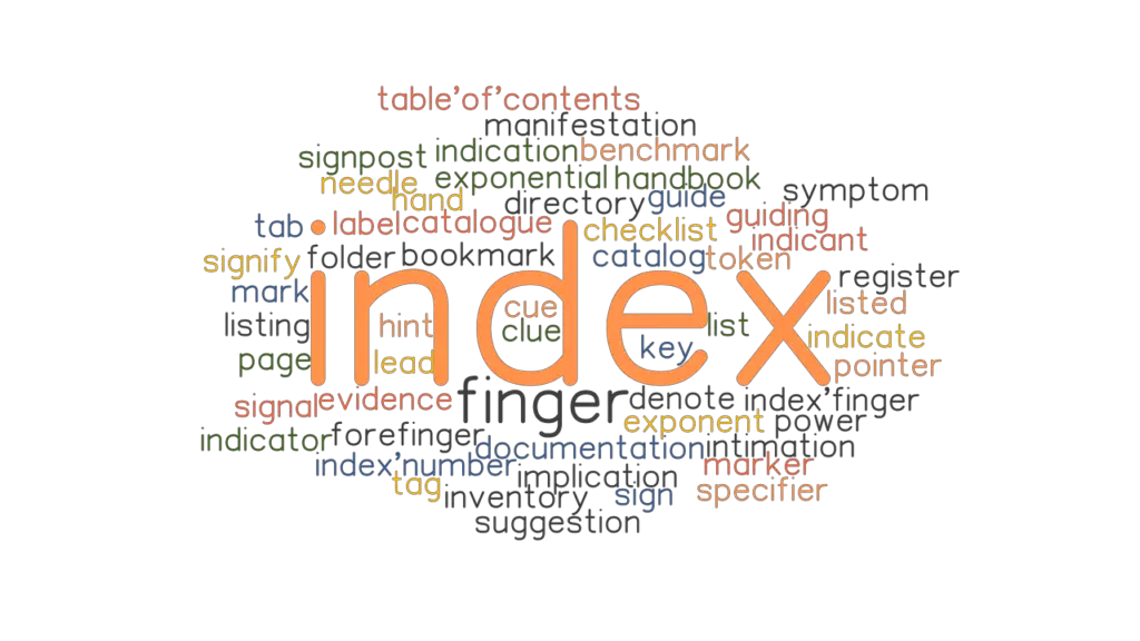 index synonyms for presentation