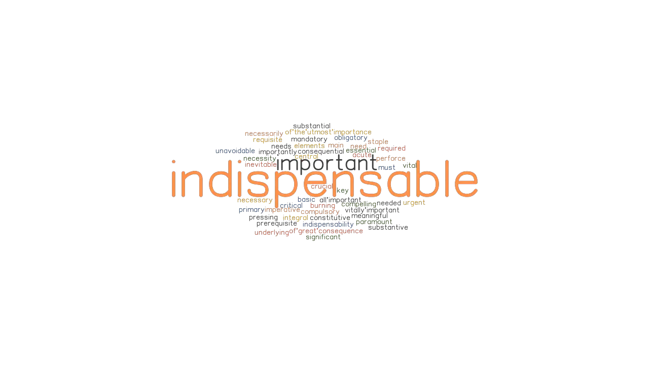 INDISPENSABLE Synonyms And Related Words What Is Another Word For 