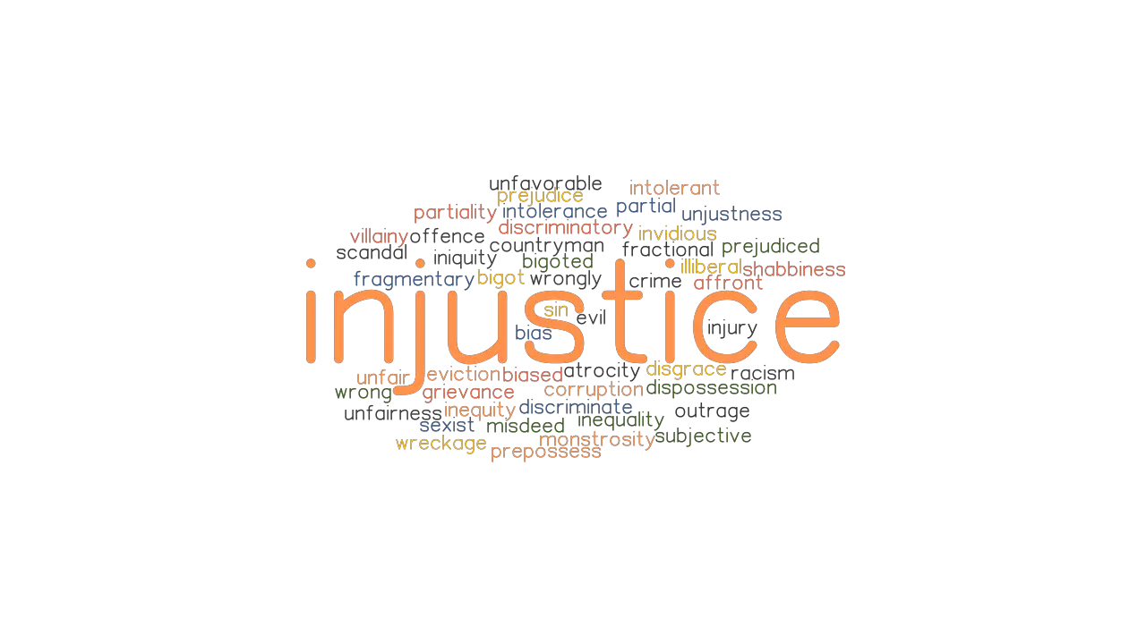 INJUSTICE Synonyms And Related Words What Is Another Word For 