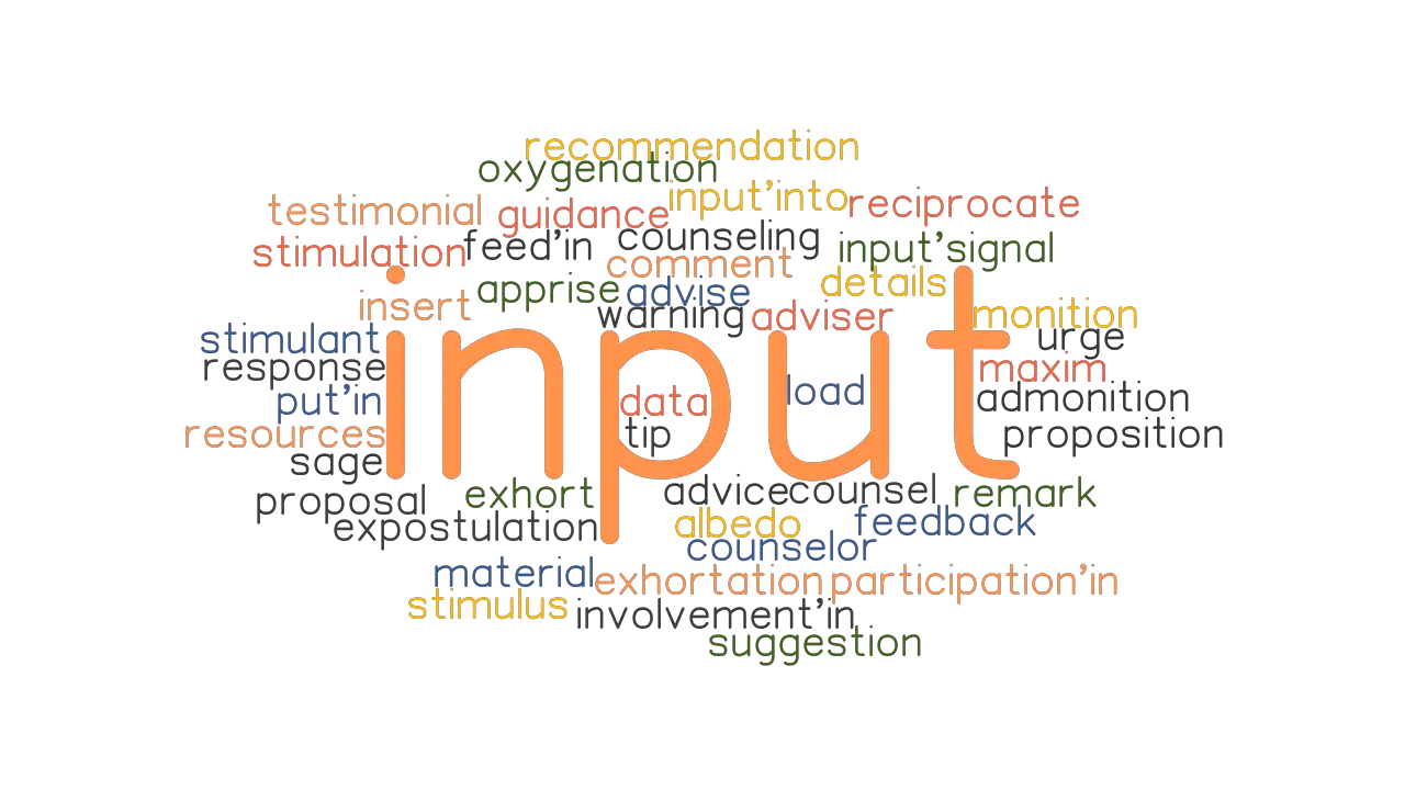 INPUT Synonyms and Related Words. What is Another Word for INPUT ...
