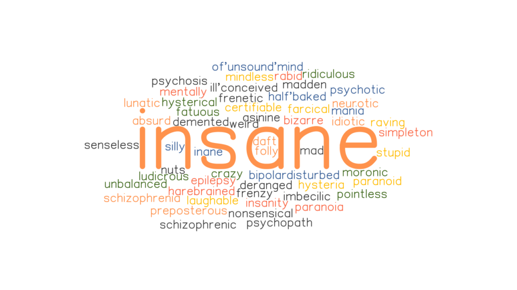 INSANE Synonyms And Related Words What Is Another Word For INSANE 