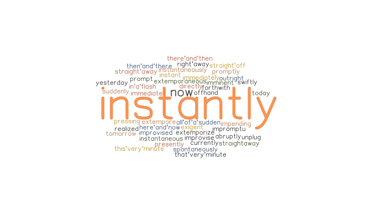 INSTANTLY Synonyms And Related Words What Is Another Word For 