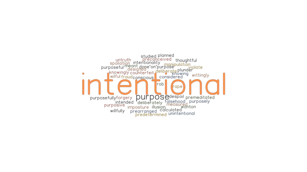 INTENTIONAL Synonyms And Related Words What Is Another Word For 