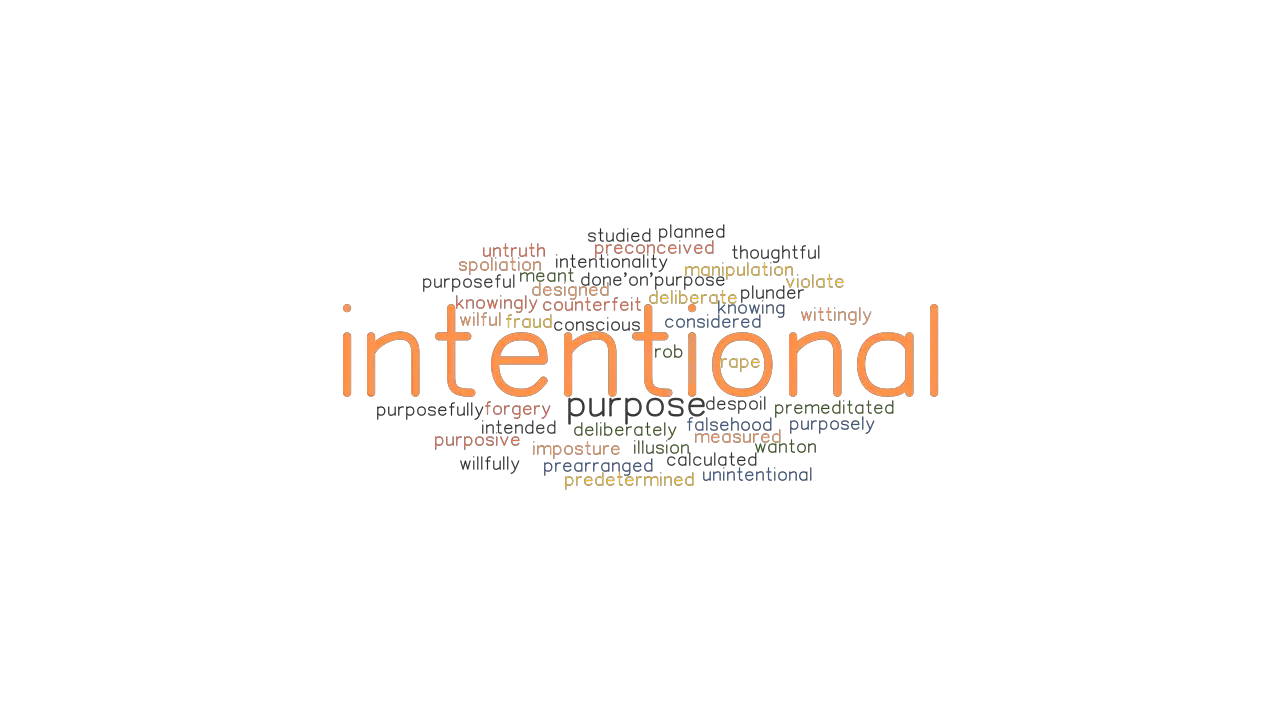 INTENTIONAL Synonyms And Related Words What Is Another Word For 