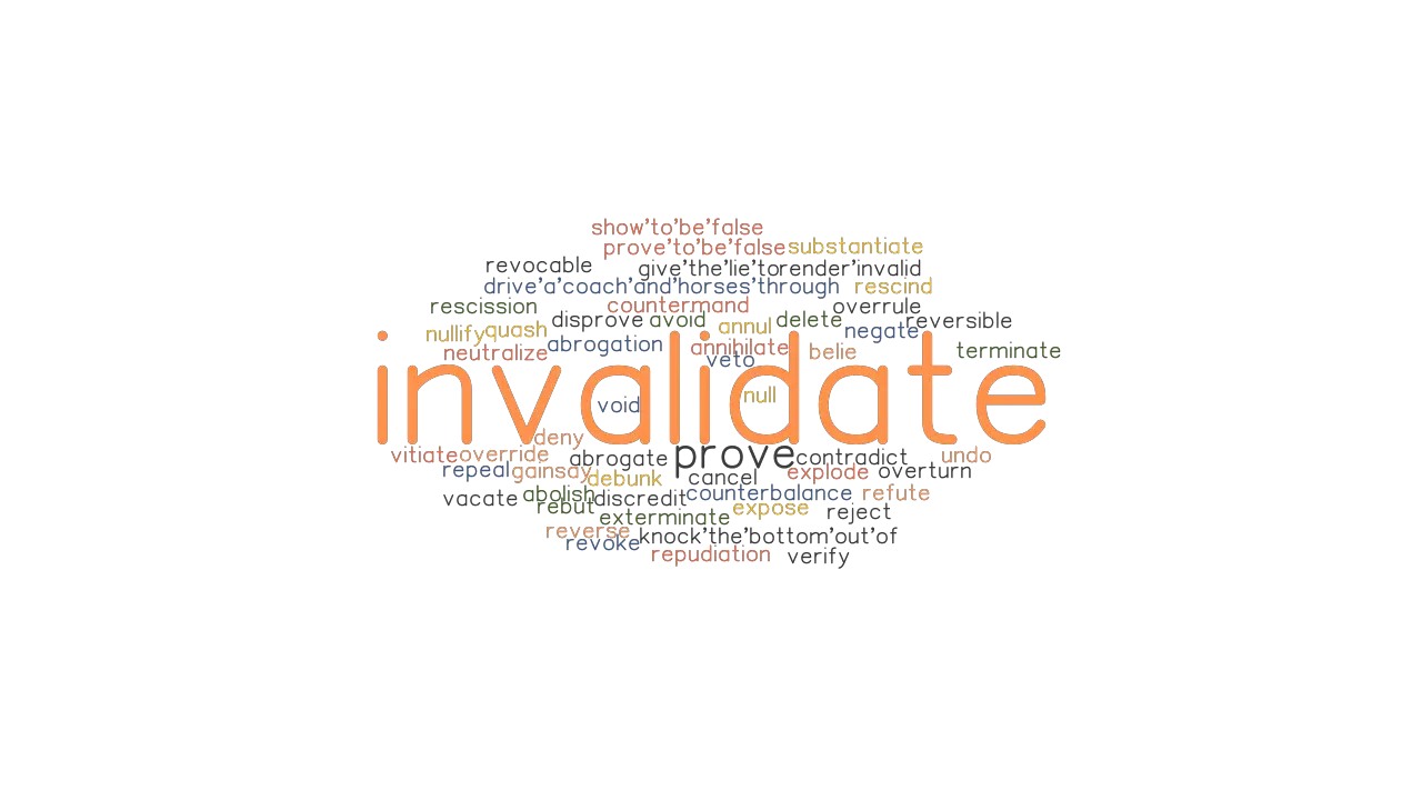 INVALIDATE Synonyms And Related Words What Is Another Word For 