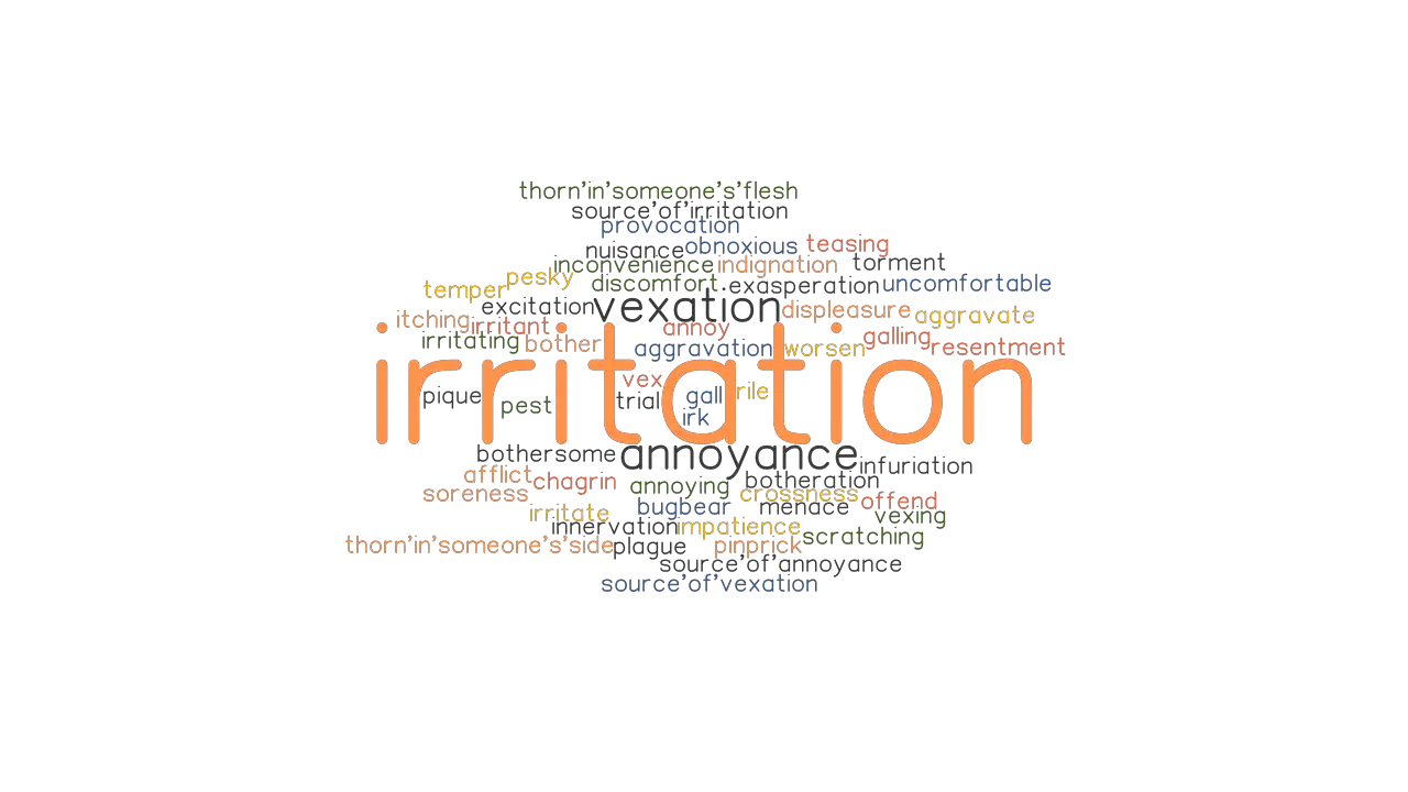 IRRITATION Synonyms and Related Words. What is Another Word for ...
