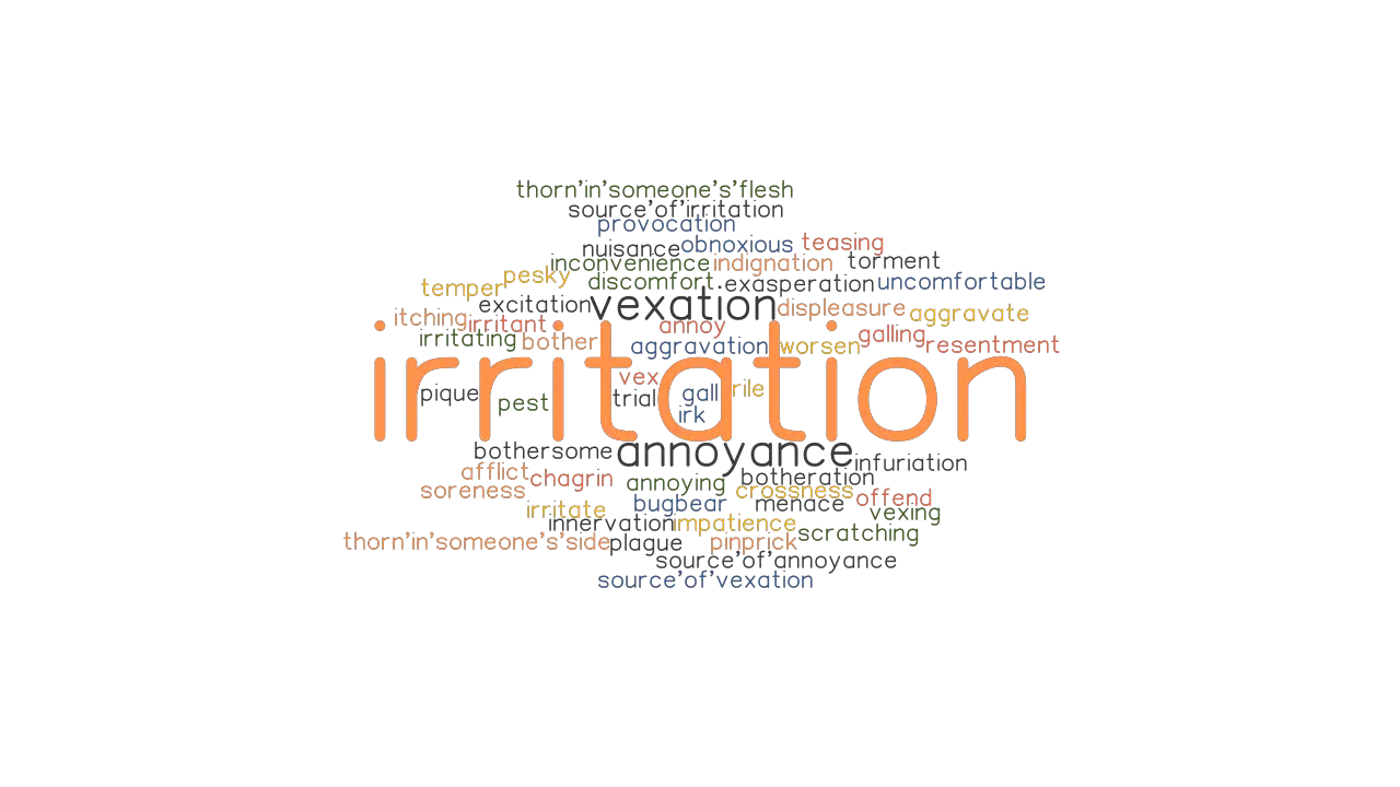 IRRITATION Synonyms And Related Words What Is Another Word For 