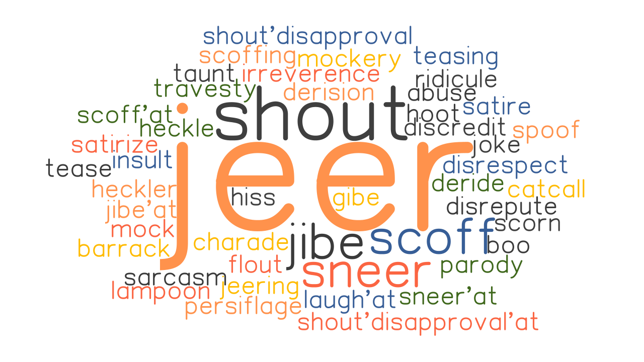 JEER Synonyms And Related Words What Is Another Word For JEER 