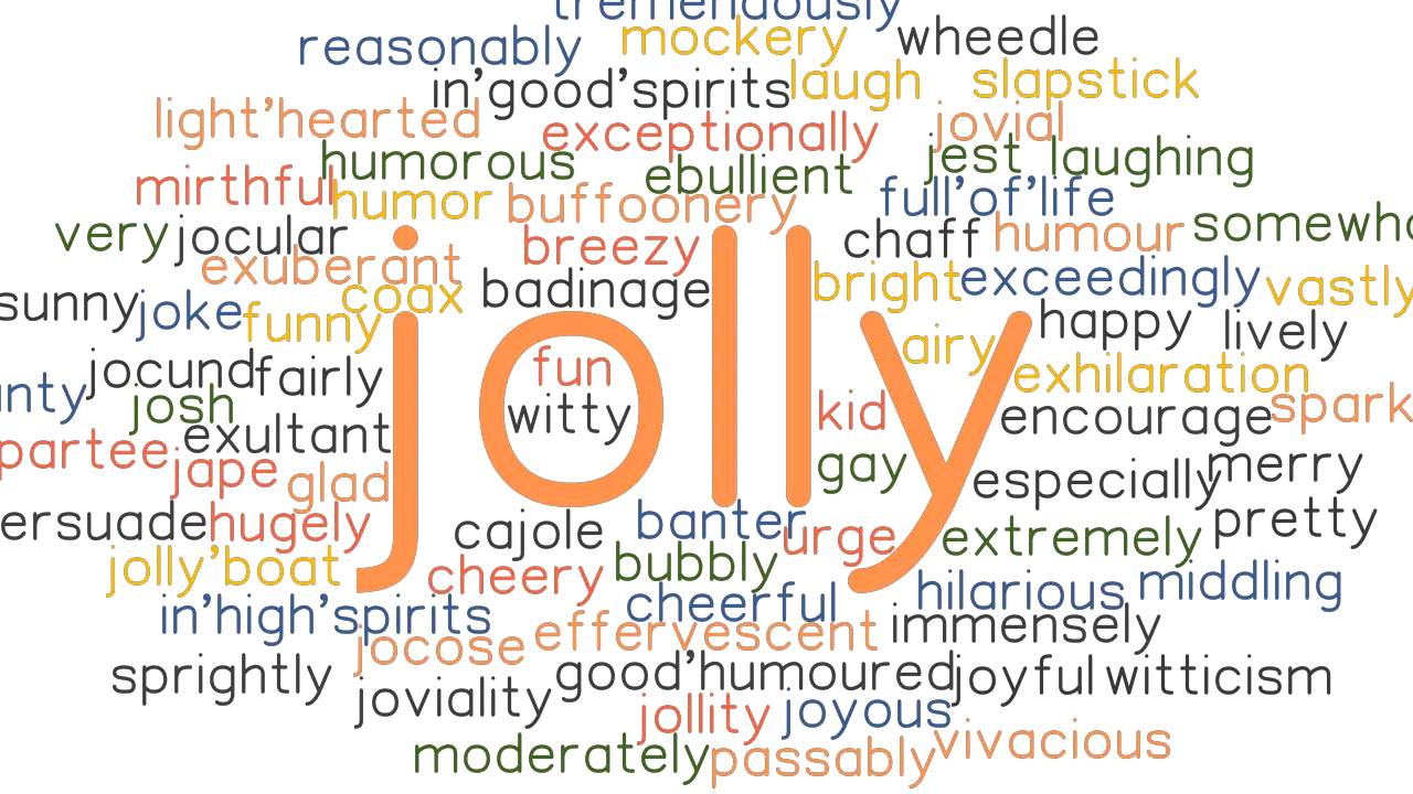 JOLLY Synonyms And Related Words What Is Another Word For JOLLY 