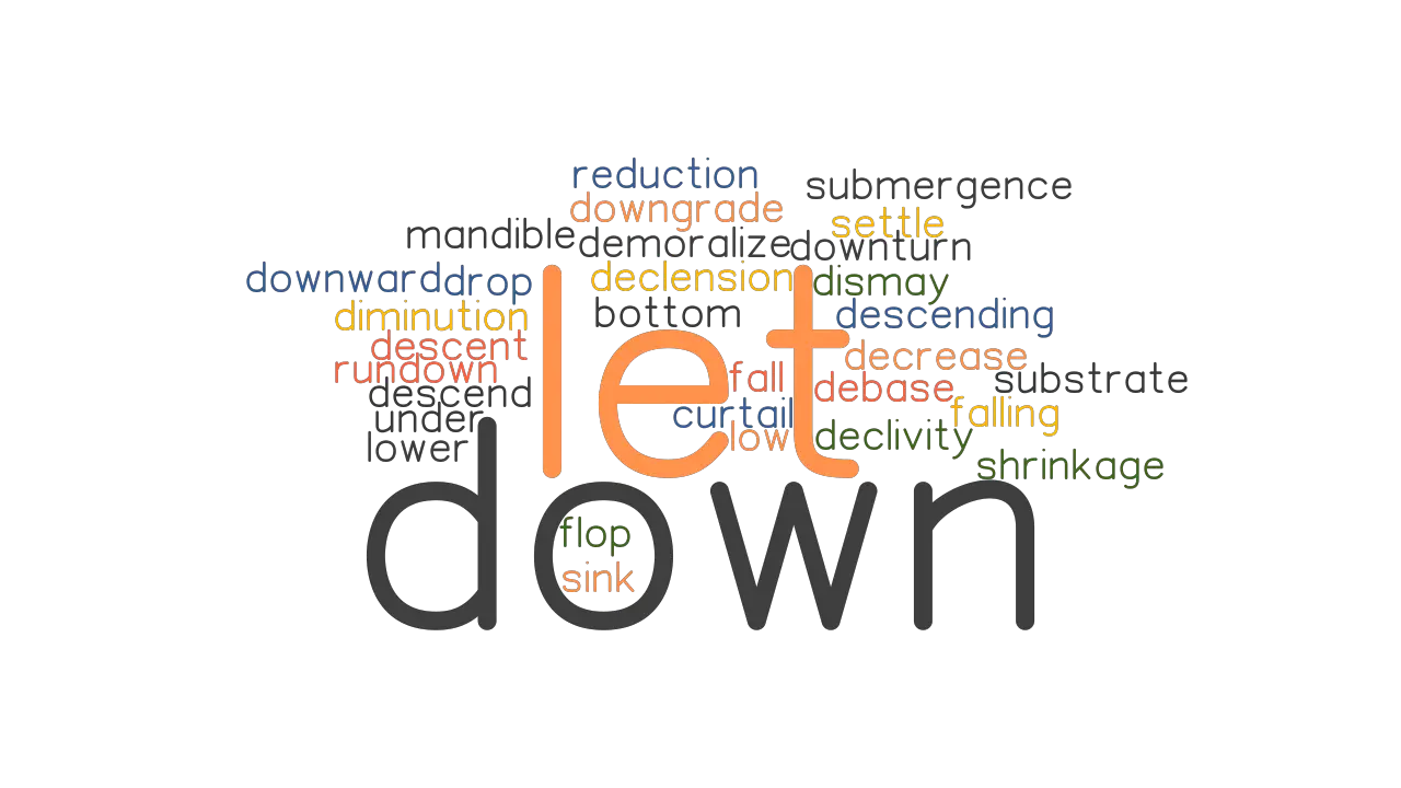 LET DOWN Synonyms And Related Words What Is Another Word For LET DOWN 