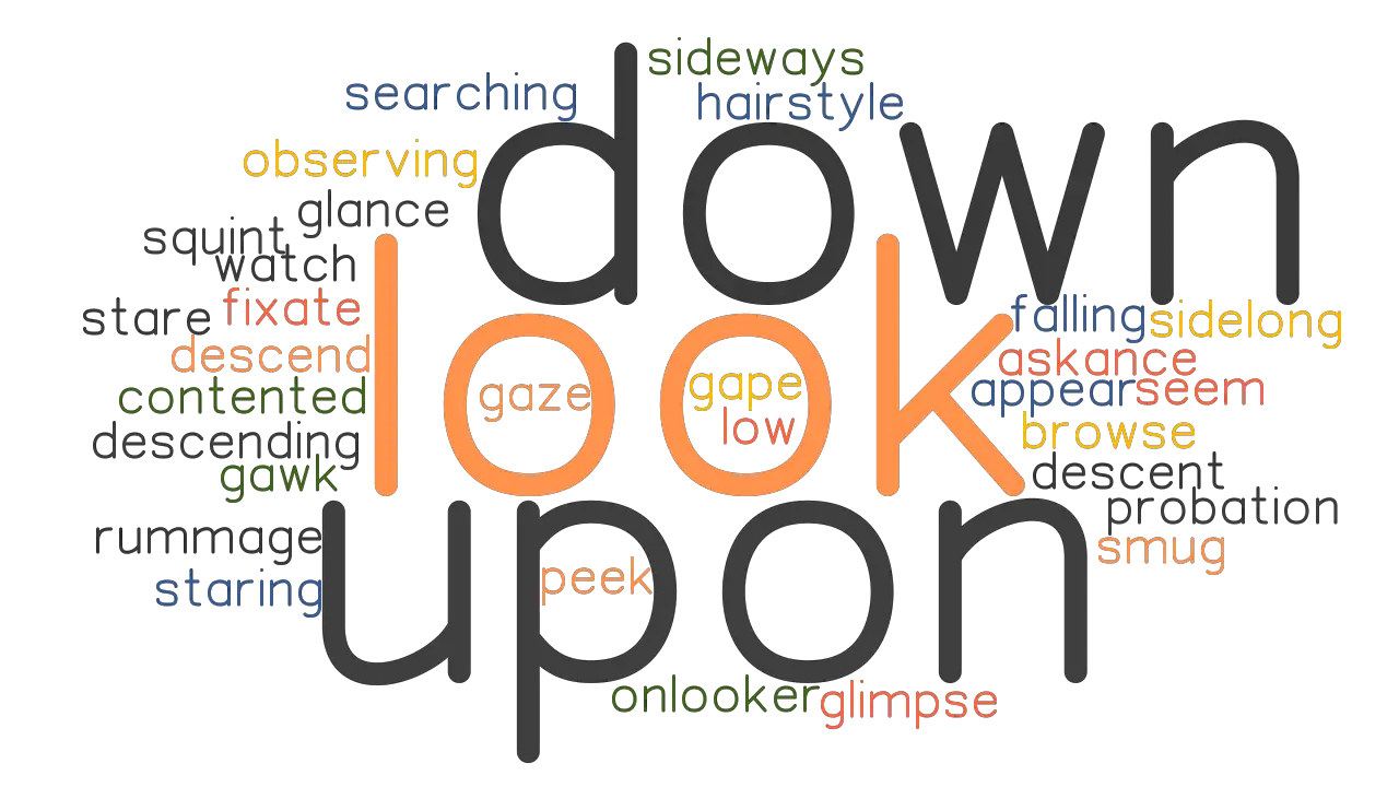 LOOK DOWN UPON Synonyms And Related Words What Is Another Word For 