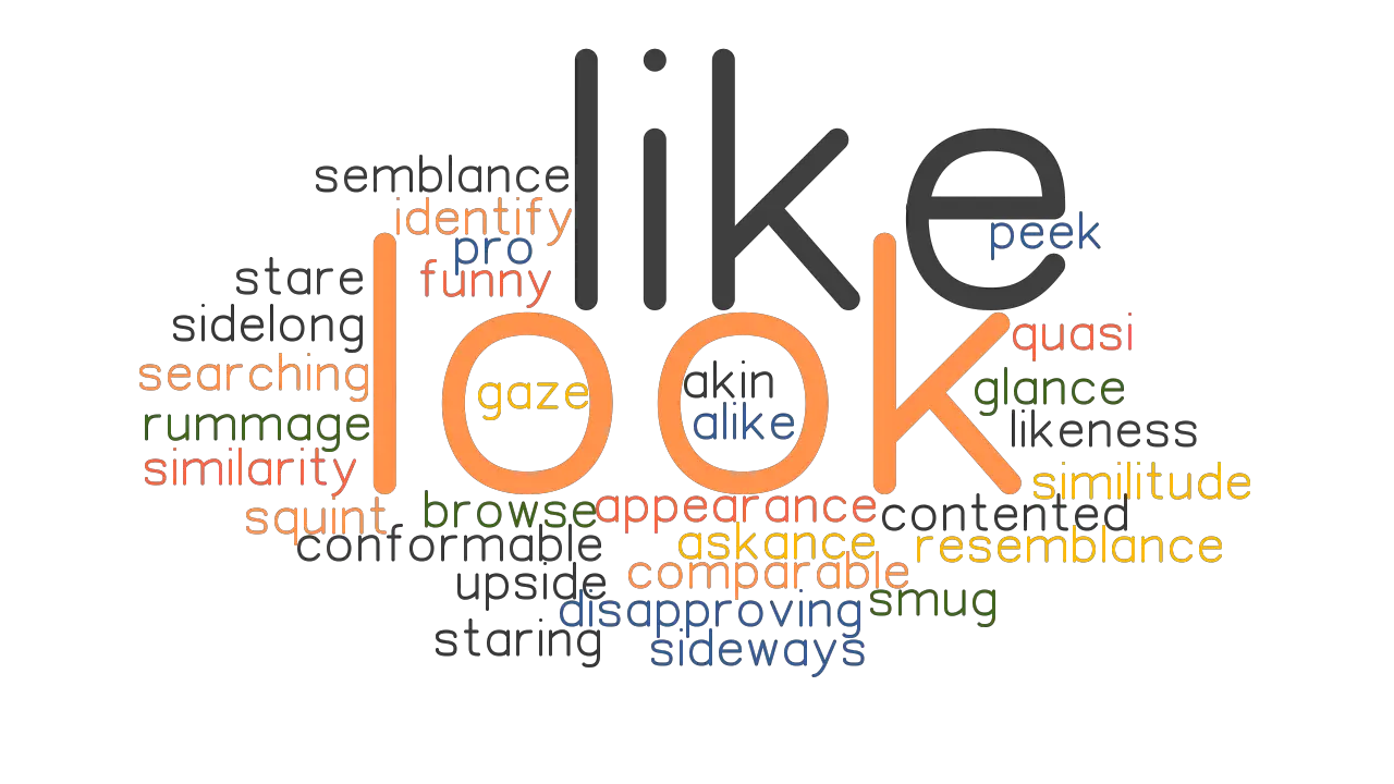 LOOK LIKE Synonyms And Related Words What Is Another Word For LOOK 