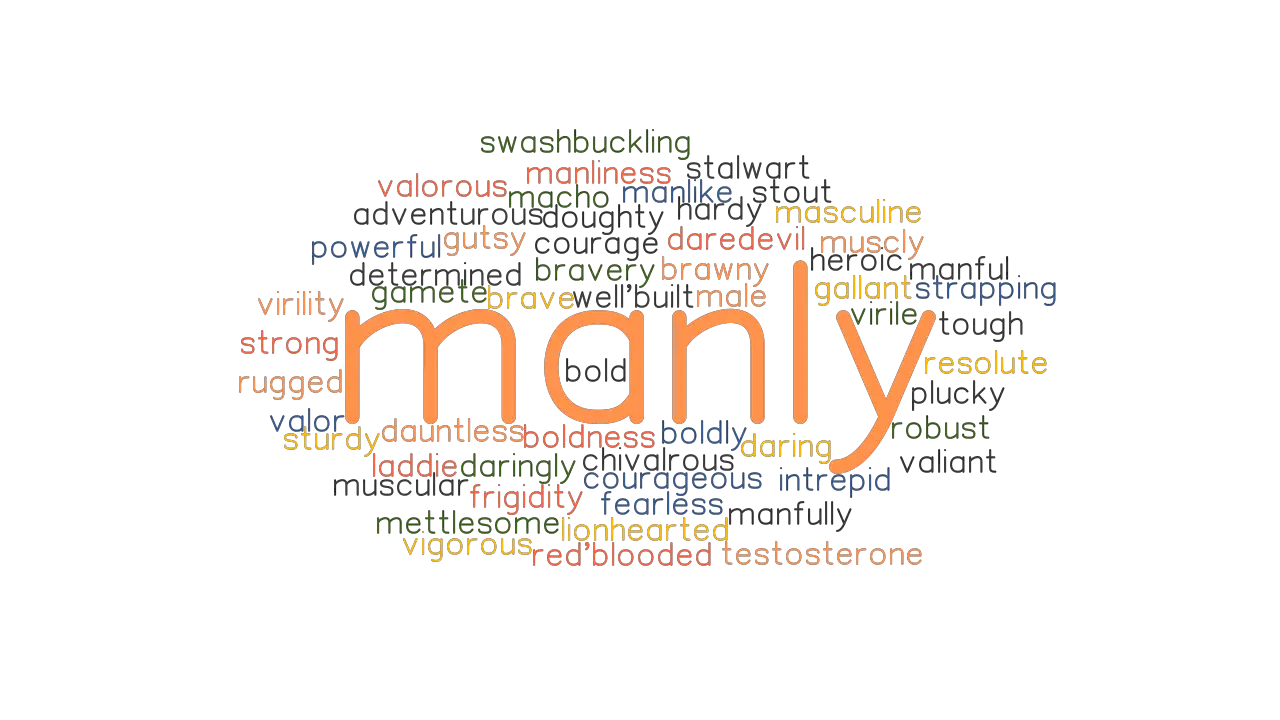 MANLY Synonyms And Related Words What Is Another Word For MANLY 