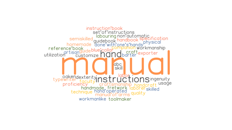 What Is Another Word For Manual Work