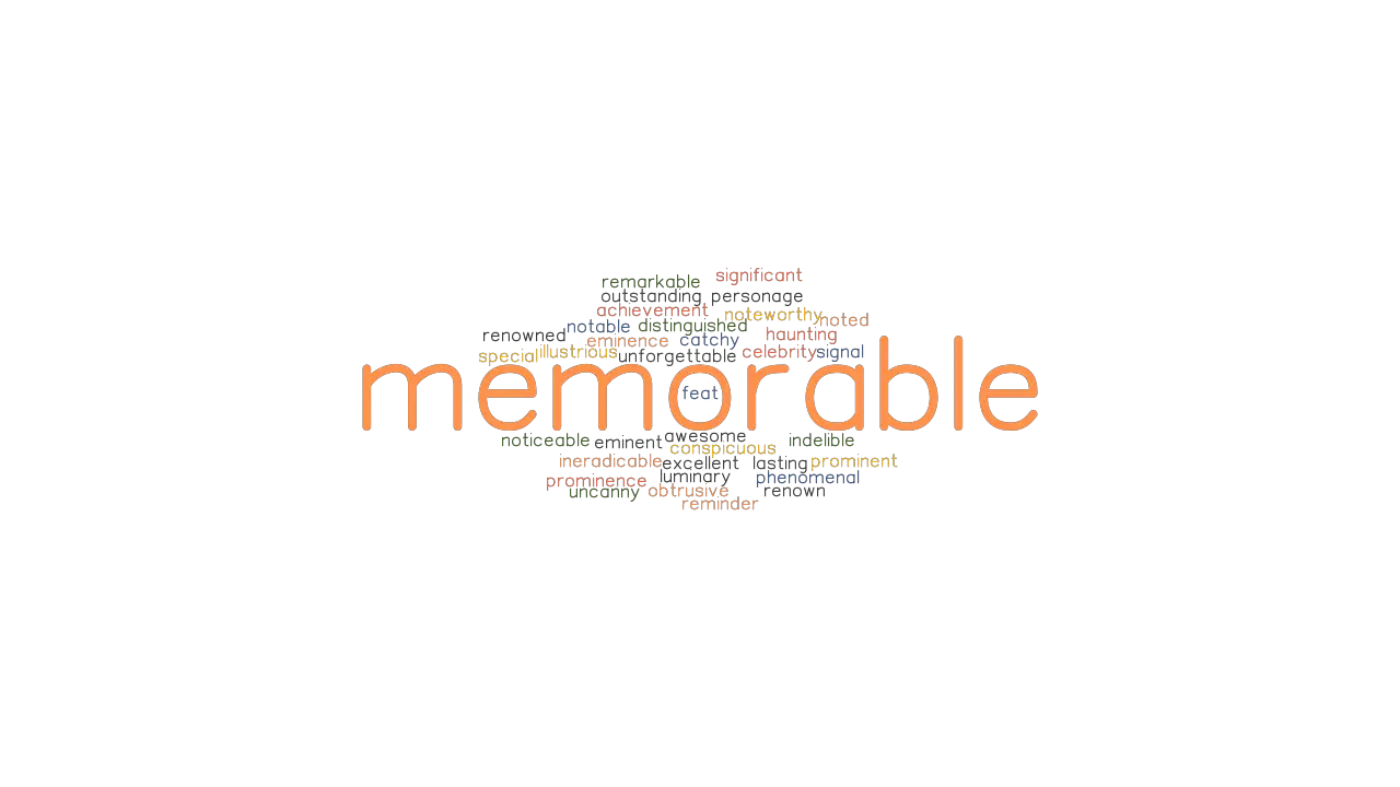 MEMORABLE Synonyms And Related Words What Is Another Word For 