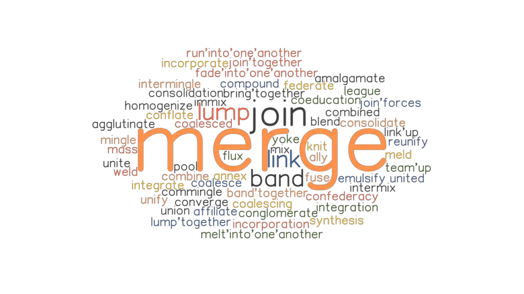 MERGE: Synonyms and Related Words. What is Another Word for MERGE