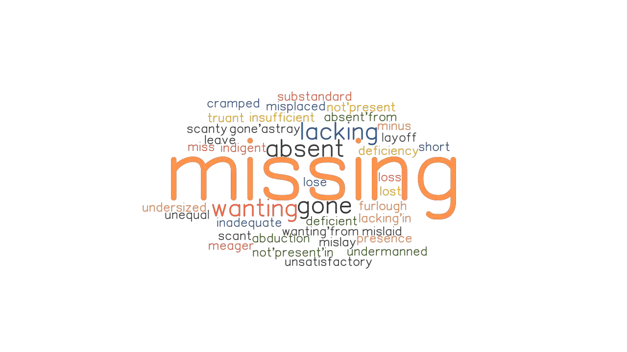 MISSING Synonyms And Related Words What Is Another Word For MISSING 