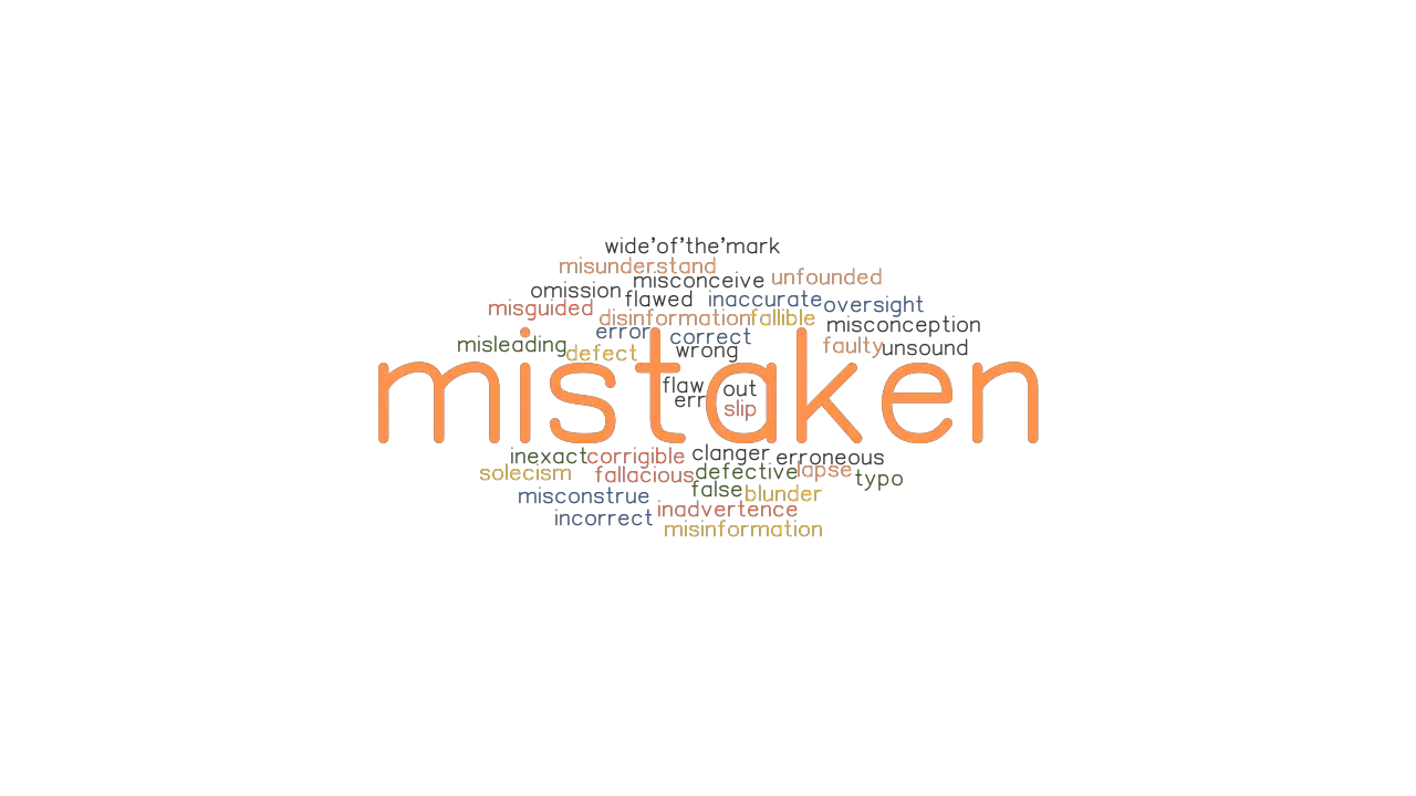 MISTAKEN Synonyms And Related Words What Is Another Word For MISTAKEN 