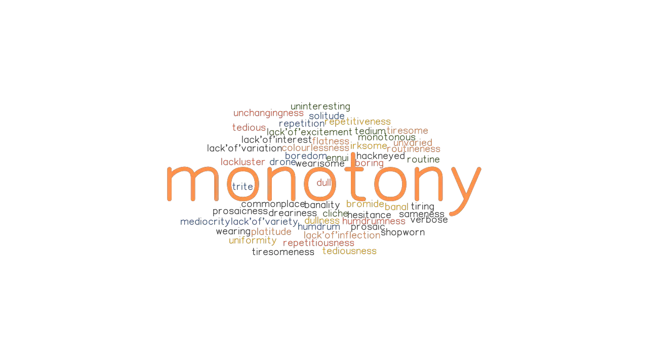 MONOTONY Synonyms And Related Words What Is Another Word For MONOTONY 