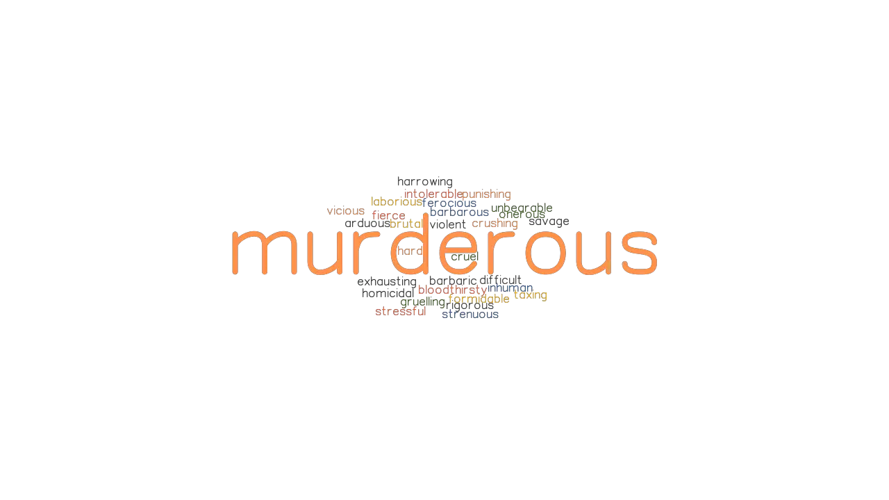 MURDEROUS Synonyms And Related Words What Is Another Word For 