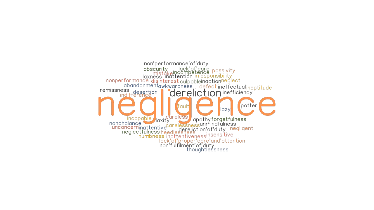 NEGLIGENCE Synonyms And Related Words What Is Another Word For 