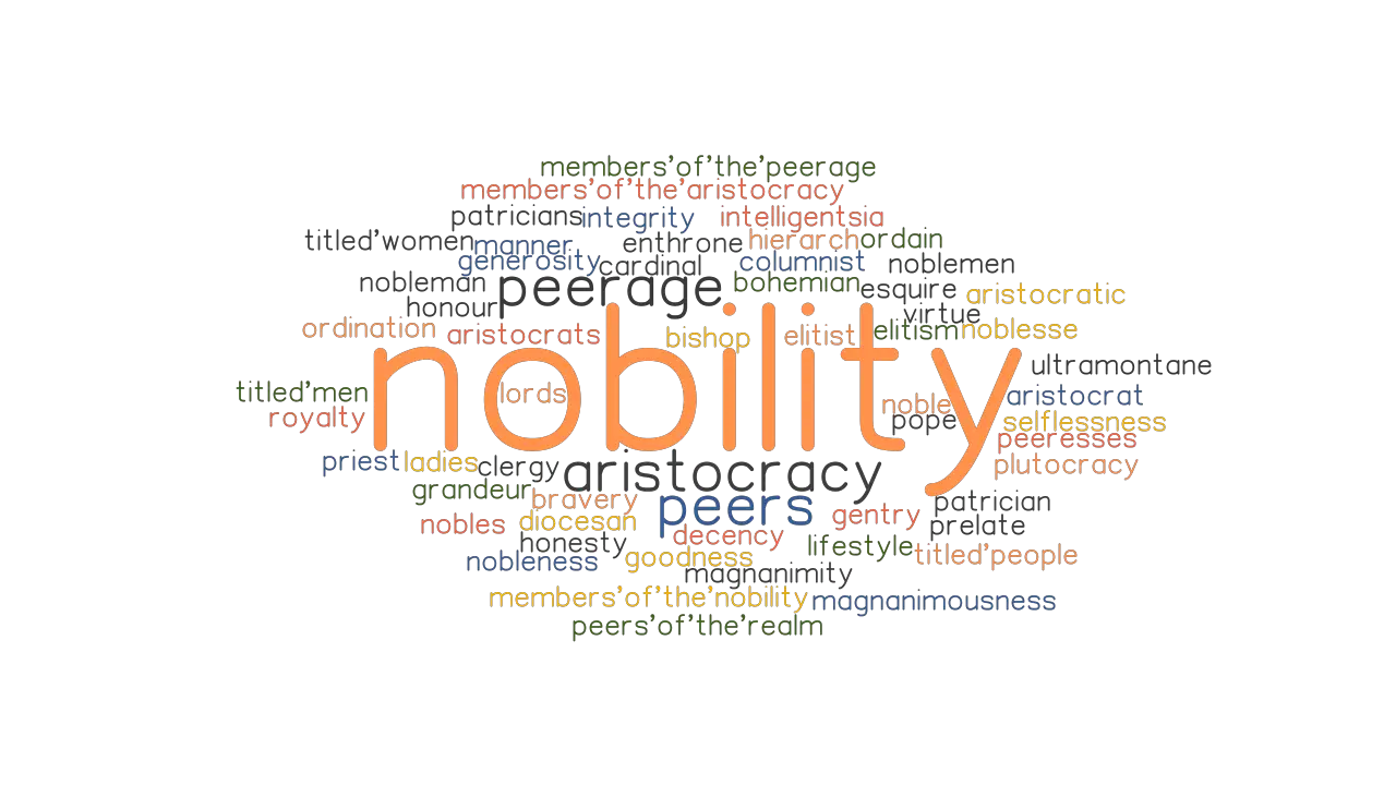 NOBILITY Synonyms And Related Words What Is Another Word For NOBILITY 