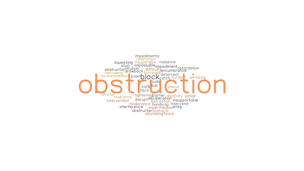 OBSTRUCTION Synonyms And Related Words What Is Another Word For 