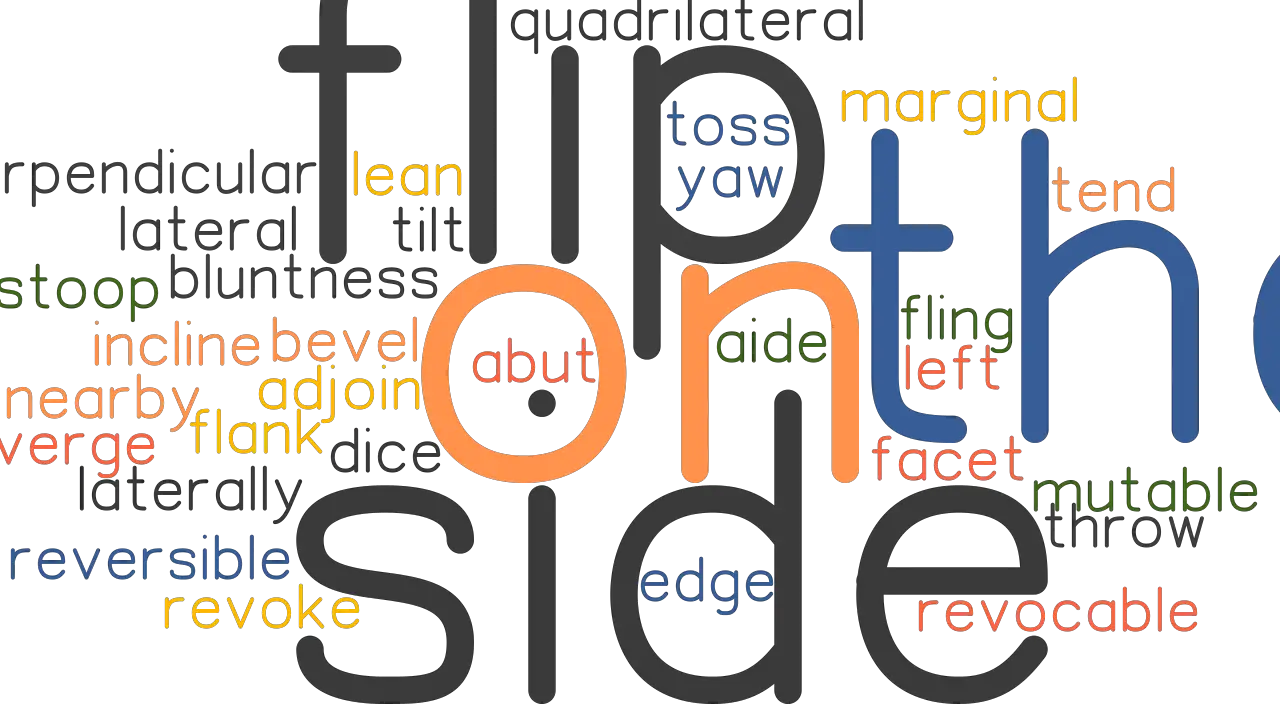 ON THE FLIP SIDE Synonyms And Related Words What Is Another Word For 