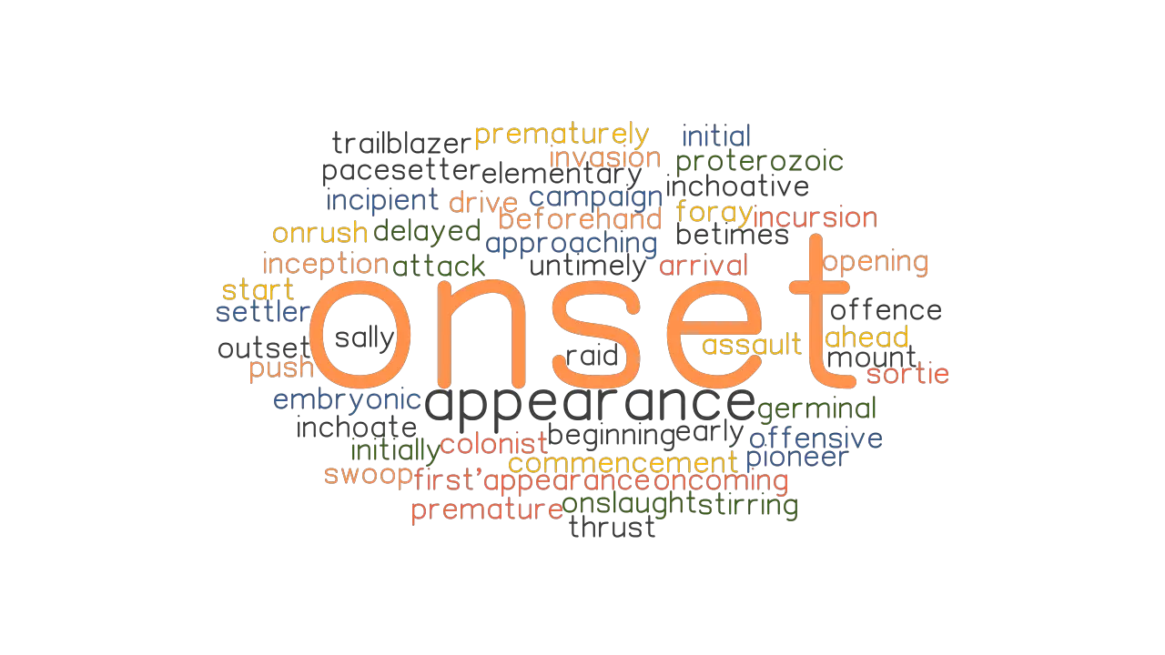 ONSET Synonyms And Related Words What Is Another Word For ONSET 