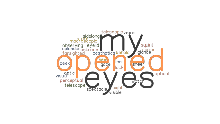 OPENED MY EYES Synonyms And Related Words What Is Another Word For 