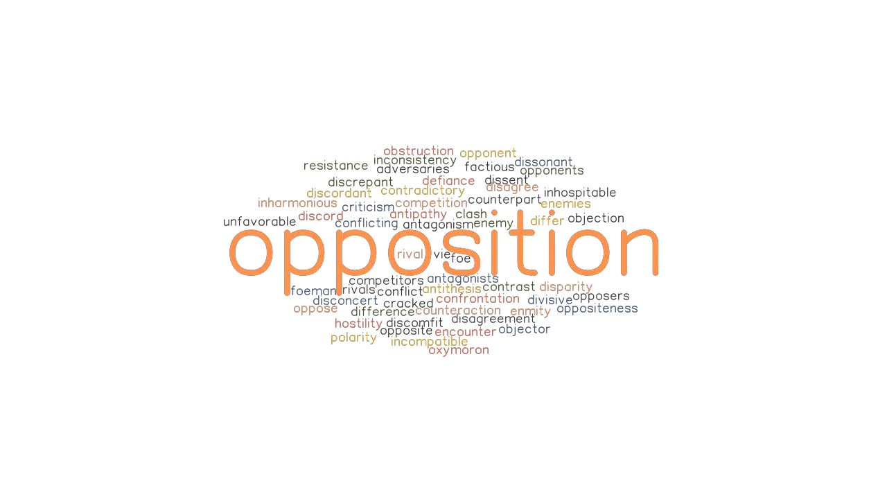 OPPOSITION Synonyms And Related Words What Is Another Word For 