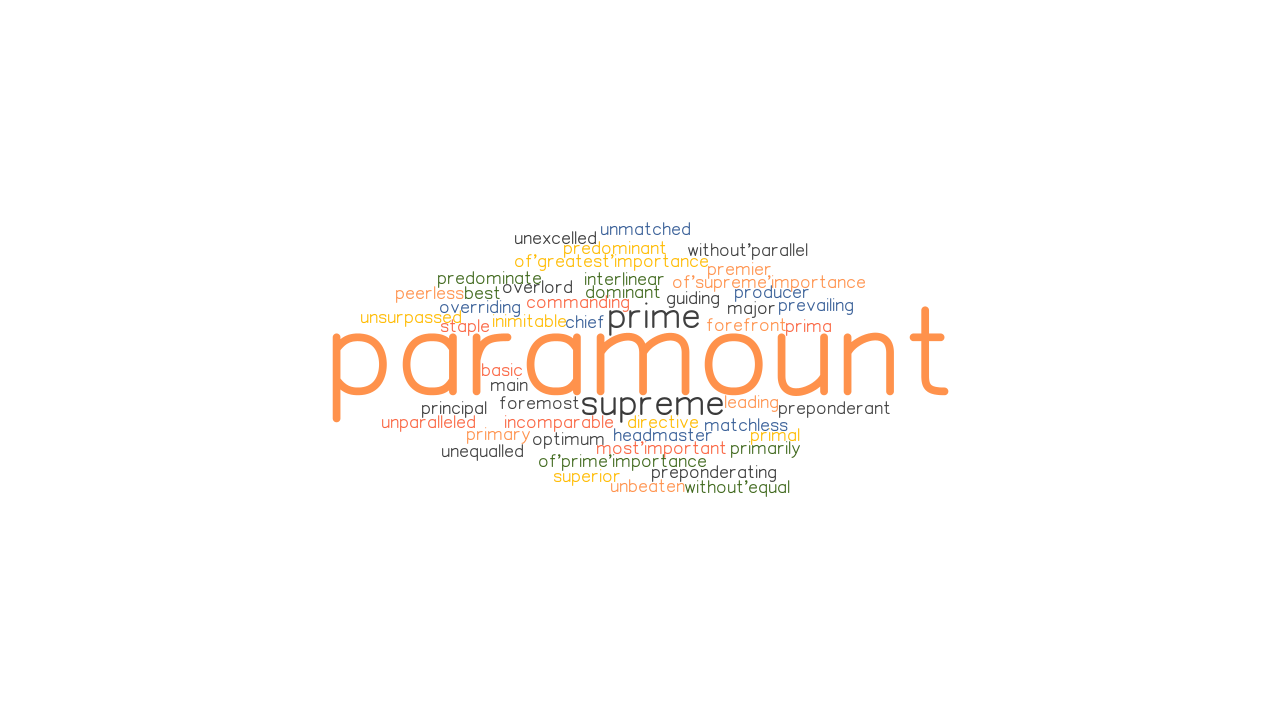 PARAMOUNT Synonyms And Related Words What Is Another Word For 