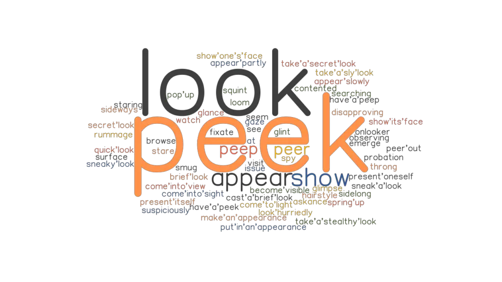 PEEK Synonyms and Related Words. What is Another Word for PEEK